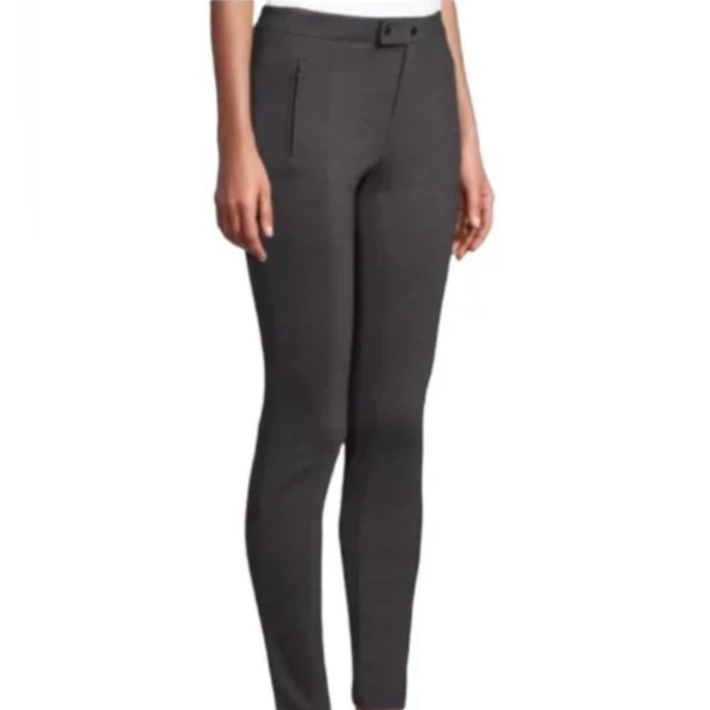 Vince.|Charcoal gray business casual skinny stretchy  pull on moto pants••size 6
